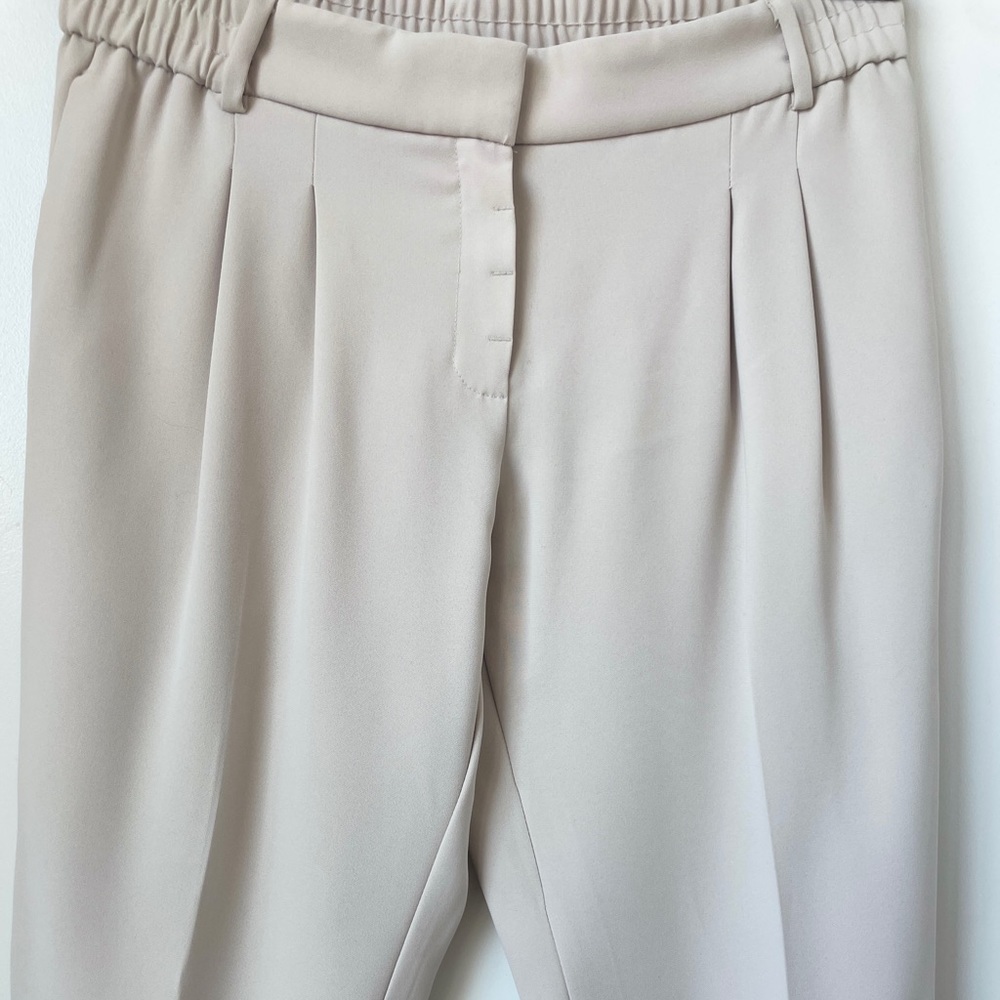 MANGO Straight leg pants cream color size 4